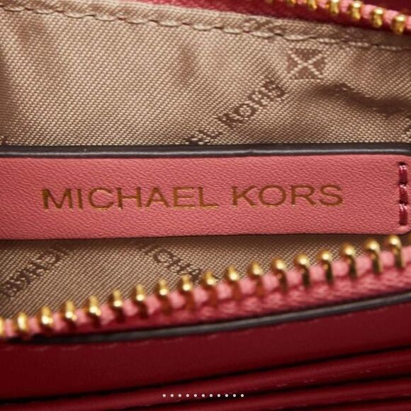 Michael Kors Mercer Medium Leather Crossbody Tote Pink NWT - Picture 11 of 14